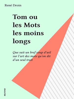 cover image of Tom ou les Mots les moins longs